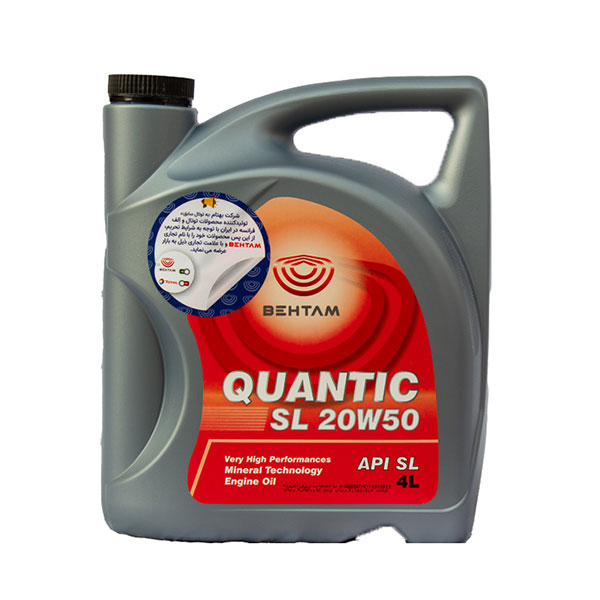 روغن موتور بهتام توتال 5000 20W50 مدل API SL حجم 4 لیتر